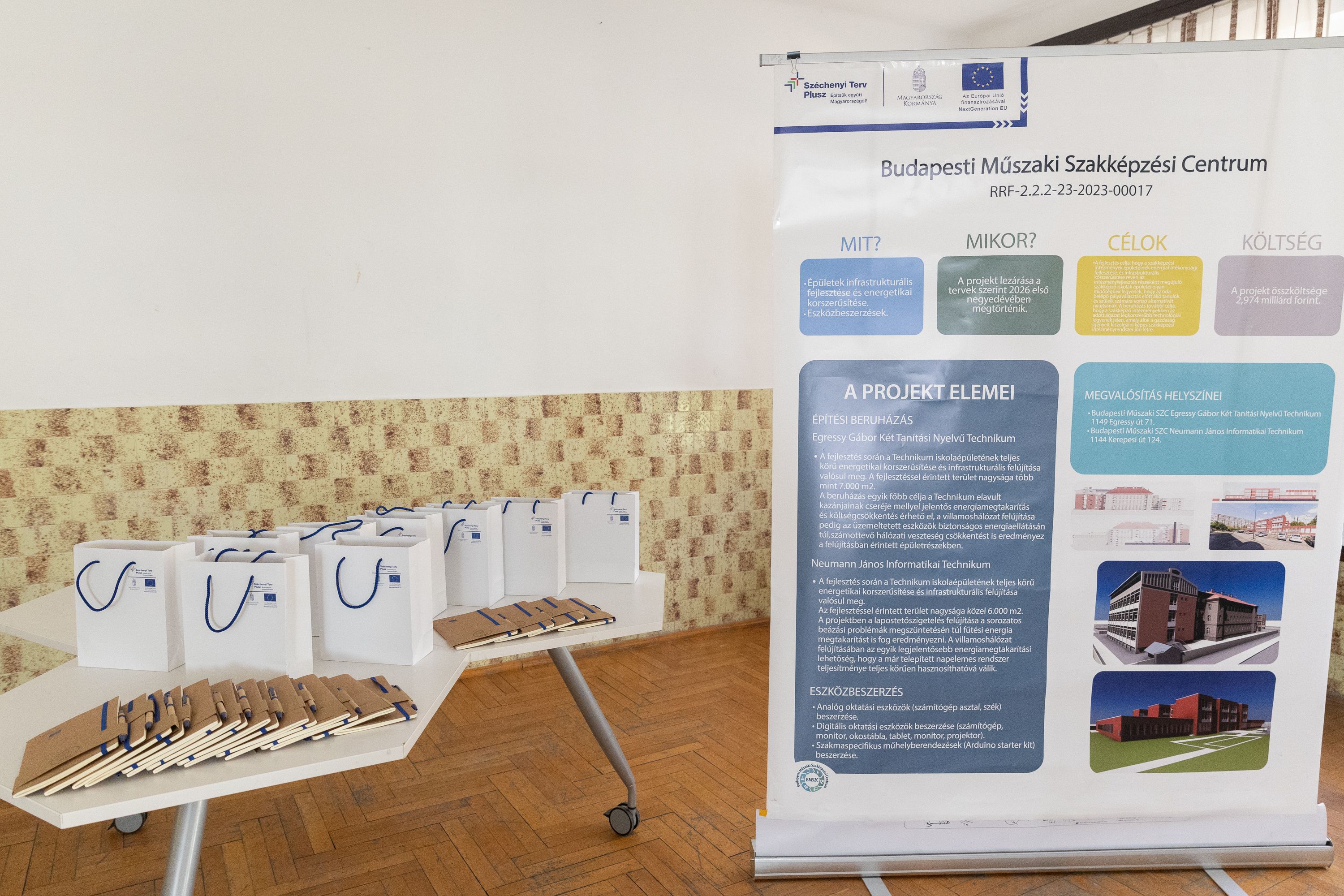 IV. Sajtónyilvános Rendezvény - Budapesti Műszaki SzC Egressy Gábor Két Tanítási Nyelvű Technikum infrastrukturális fejlesztés előrehaladása